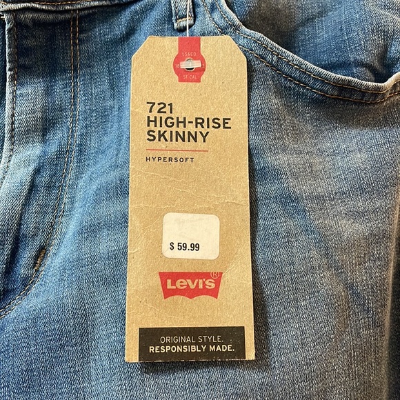 Levi 721 a high rise skinny jean - size 14- W32 L30 - Picture 3 of 9